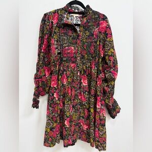TiMO Floral Long Sleeve Dress, Size large, EUC.